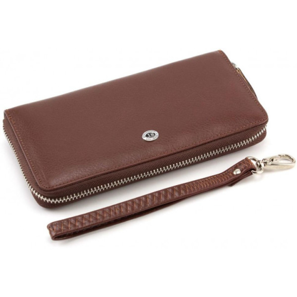 Клатч- портмоне на молнии кожаный ST Leather (B138-3) 98104 Коричневый