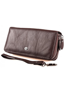 Кожаный кошелек клатч на две молнии ST Leather (SТ238-2) 98578 Коричневый