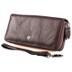 Шкіряний гаманець клатч на дві блискавки ST Leather (SТ238-2) 98578 Коричневий