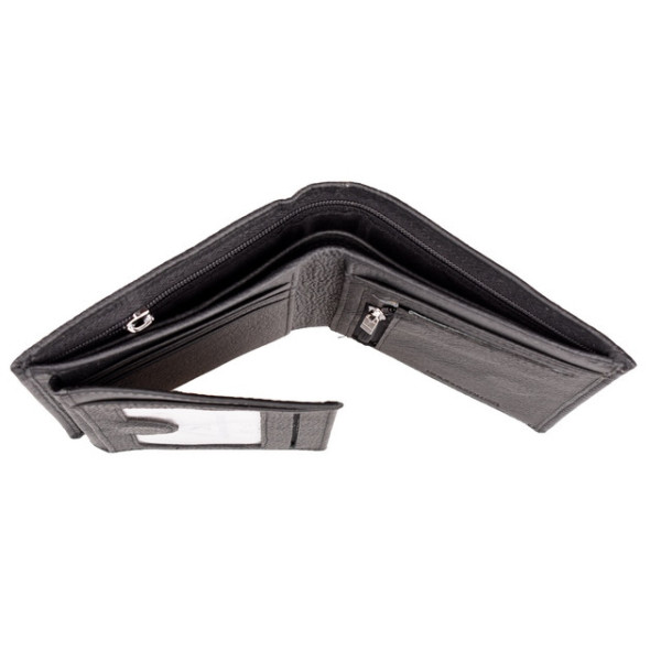 Мужской кожаный кошелек на магните ST Leather (ST-2) 98398 Черный