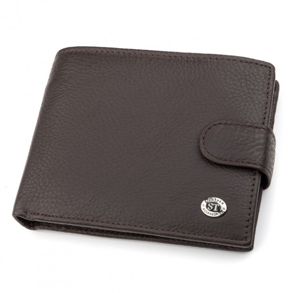Мужской кошелек- портмоне кожаное ST Leather (ST137) 98336 Коричневый
