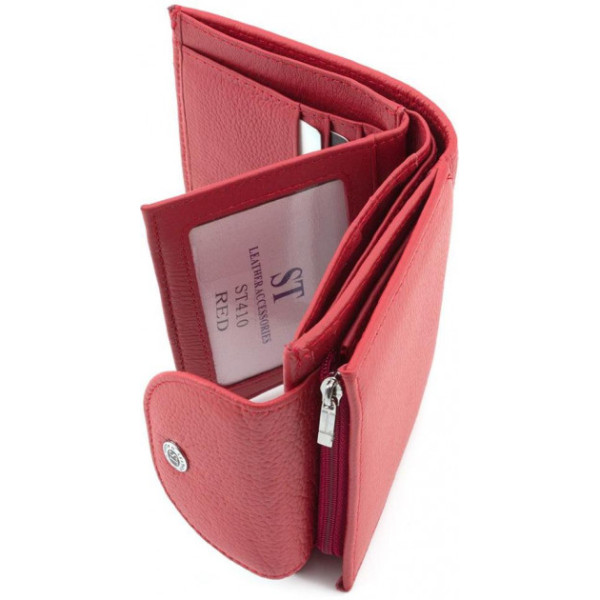 Жіночий шкіряний гаманець ST Leather (ST410) 98473 Червоний