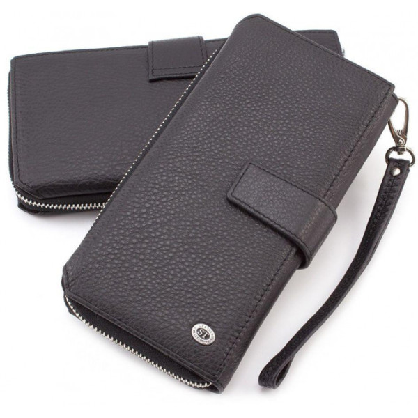 Мужской кожаный кошелек ST Leather (ST228) 98327 Черный