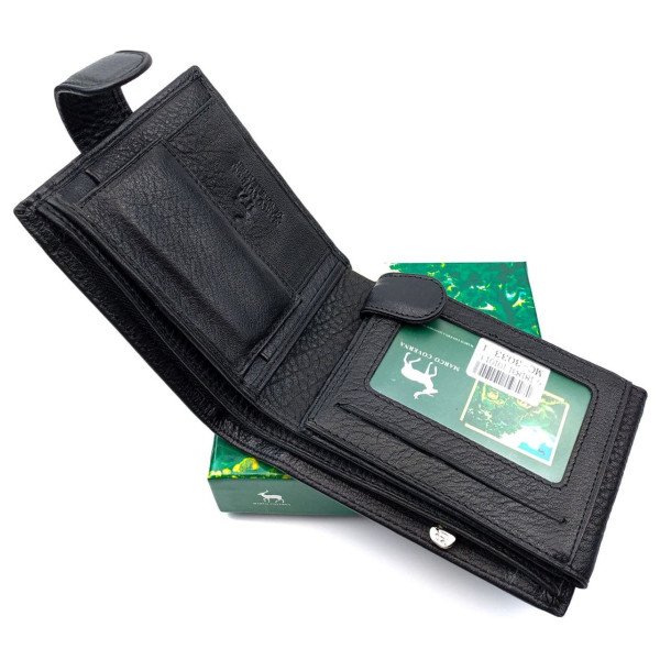 Кожаное мужское портмоне Marco Coverna MC-3033-1 (JZ6713) черный