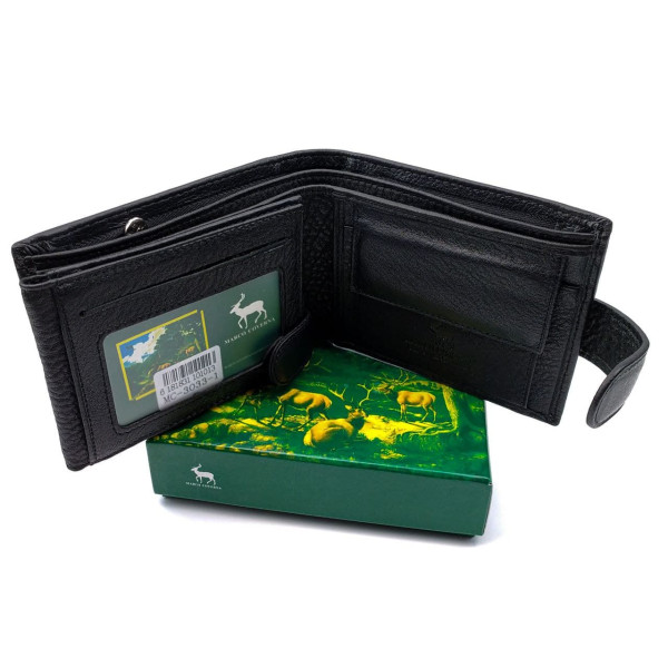 Кожаное мужское портмоне Marco Coverna MC-3033-1 (JZ6713) черный