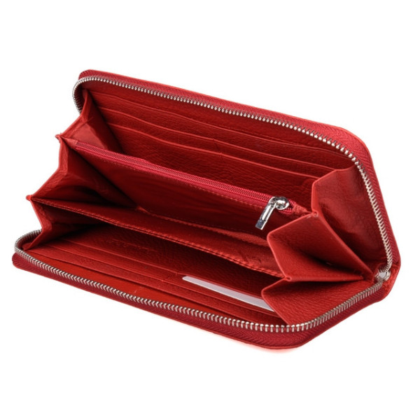 Женский кожаный кошелек на молнии ST Leather (SТ45-2) 98579 Красный