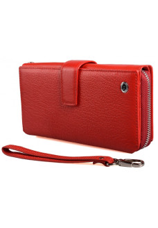 Женский кожаный кошелек клатч на молнии с визитницей ST Leather (SТ228-2) 98575 Красный