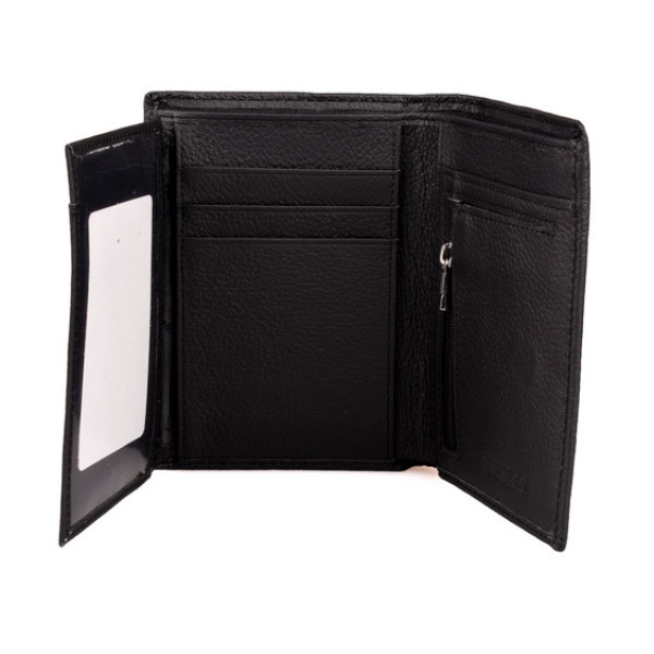 Мужской кожаный кошелек на магните ST Leather (ST-2) 98398 Черный