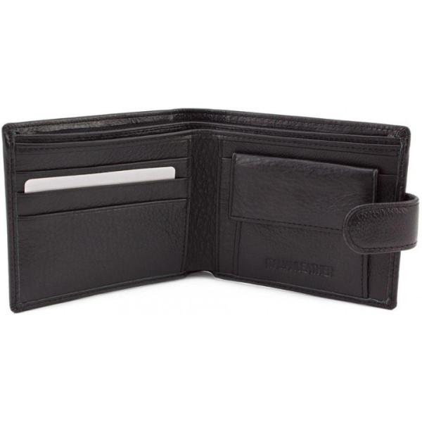 Мужской кожаный кошелек ST Leather (ST104) 98307 Черный