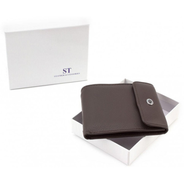 Кожаный кошелек ST Leather (ST155) 98388 Коричневый