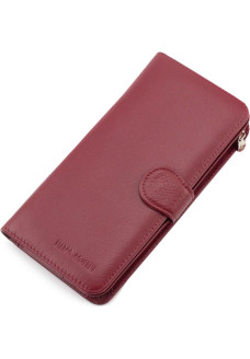 Практичный кожаный женский кошелек Marco Coverna MC-B031-950-4 (JZ6671) бордовый
