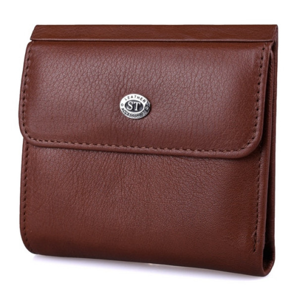 Кожаный кошелек ST Leather (ST209) 98412 Коричневый