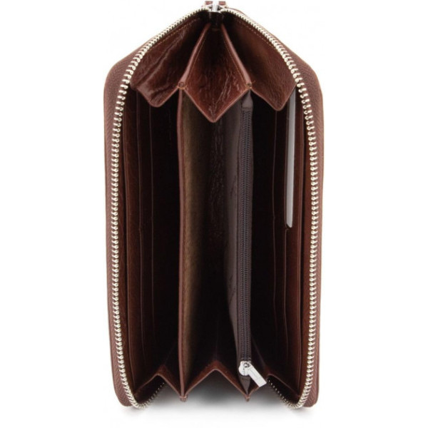 Клатч- портмоне на молнии кожаный ST Leather (B138-3) 98104 Коричневый