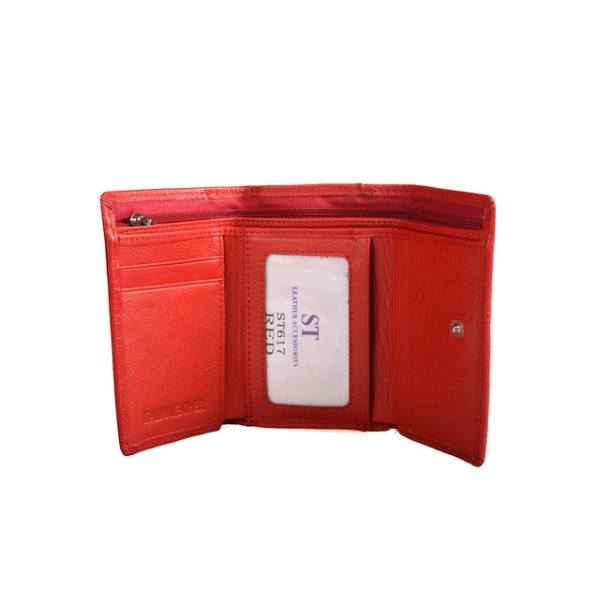Женский кожаный кошелек складной ST Leather (ST617) 98556 Красный