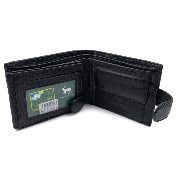 Кожаное мужское портмоне Marco Coverna MC-3033-1 (JZ6713) черный