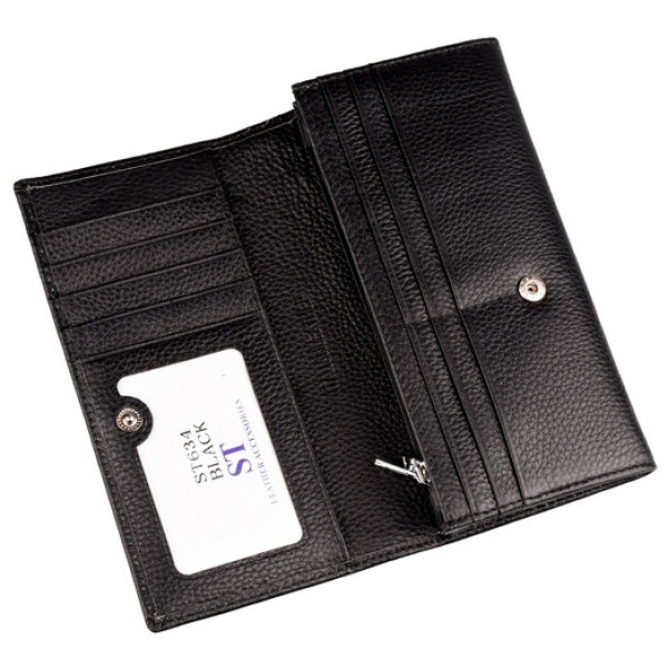 Женский кожаный кошелек ST Leather (ST634) 98562 Черный