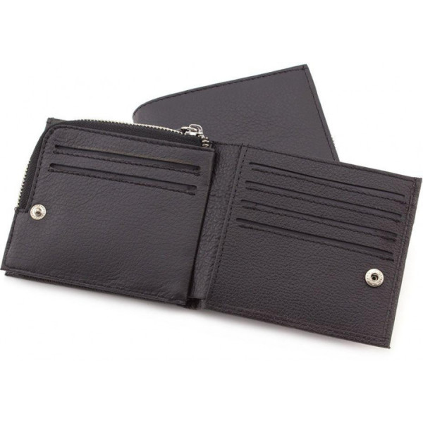 Мужской кожаный кошелек ST Leather (ST154) 98384 Черный
