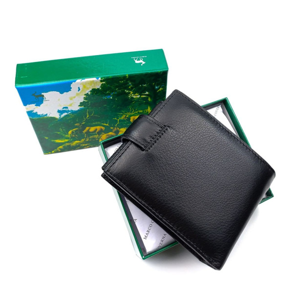 Кожаное мужское портмоне Marco Coverna MC-3033-1 (JZ6713) черный