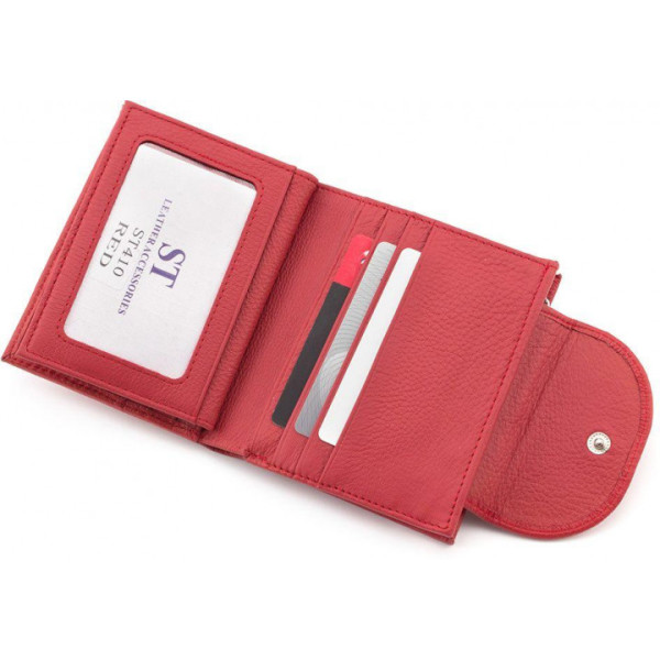 Жіночий шкіряний гаманець ST Leather (ST410) 98473 Червоний