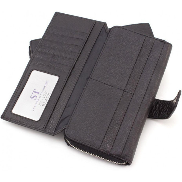 Мужской кожаный кошелек ST Leather (ST228) 98327 Черный