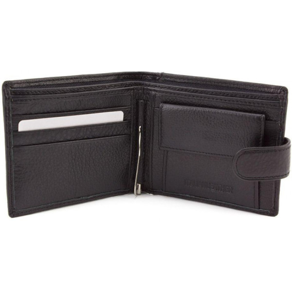 Мужской кожаный кошелек ST Leather (ST113-1) 98316 Черный