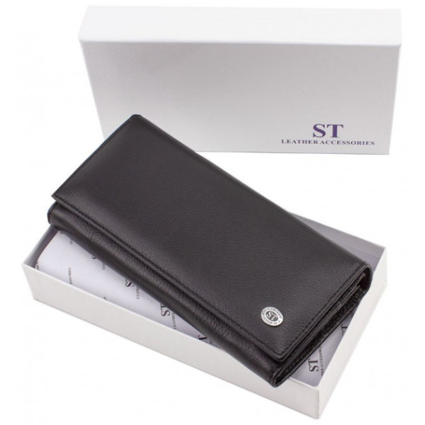 Женский кошелек из натуральной кожи ST Leather (ST150-1) 98369 Черный