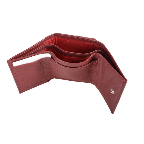 Женский кожаный кошелек складной маленький ST Leather (ST440) 98516 Бордовый