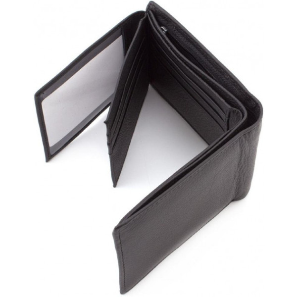 Мужской кожаный кошелек ST Leather (ST108) 98311 Черный