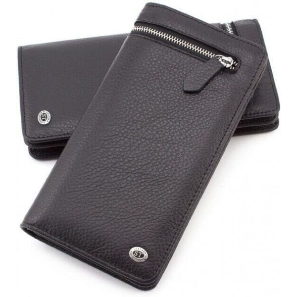 Мужской кожаный кошелек ST Leather (ST291) 98436 Черный