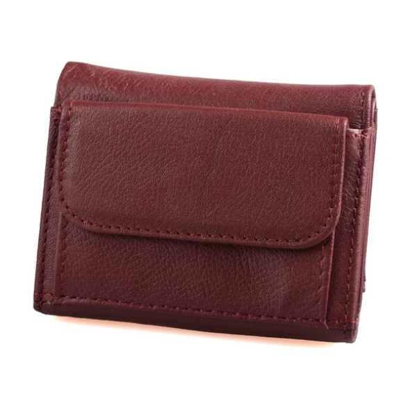 Женский кожаный кошелек складной маленький ST Leather (ST440) 98516 Бордовый