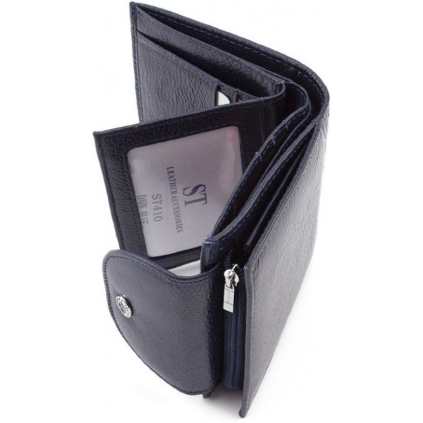 Шкіряний гаманець ST Leather (ST410) 98478 Синій