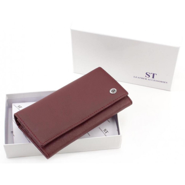 Женский кожаный кошелек ST Leather (ST634) 98559 Бордовый