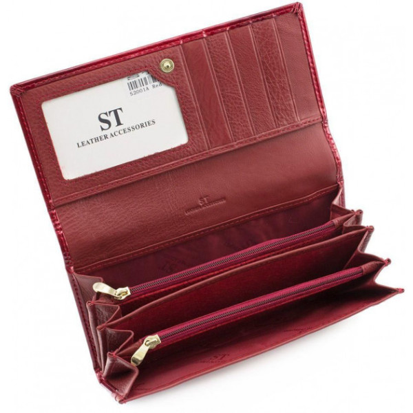 Жіночий гаманець з натуральної шкіри ST Leather (S2001A) 98219 Червоний