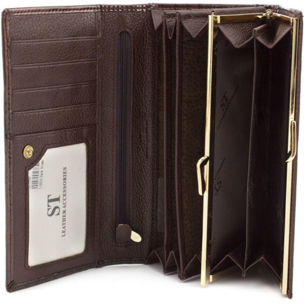 Жіночий гаманець шкіряний ST Leather (S1001A) 98190 Коричневий