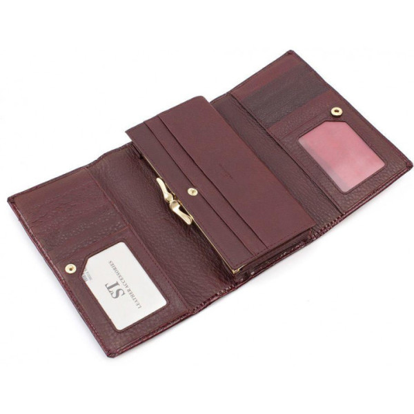 Женский кошелек кожаный ST Leather (S8001A) 98276 Бордовый