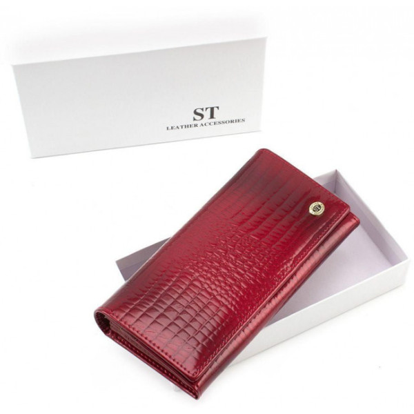 Жіночий гаманець з натуральної шкіри ST Leather (S2001A) 98219 Червоний