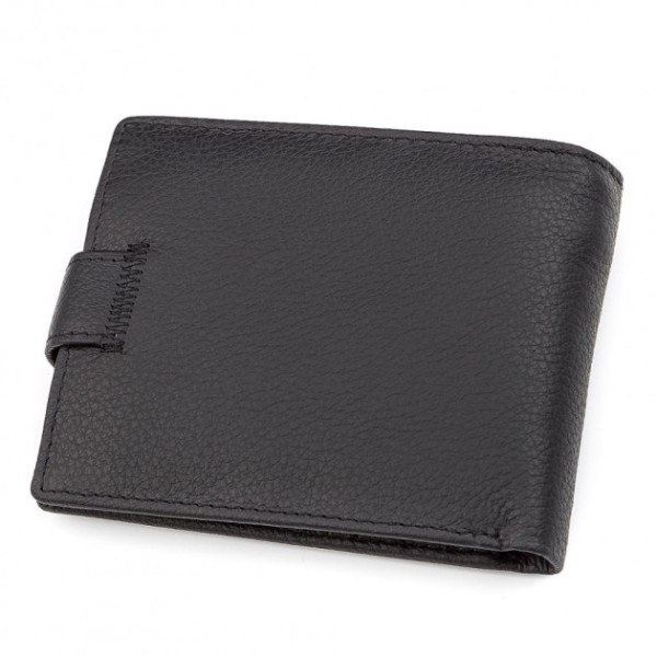 Чоловічий гаманець з натуралной шкіри ST Leather (ST137) 98333 Чорний