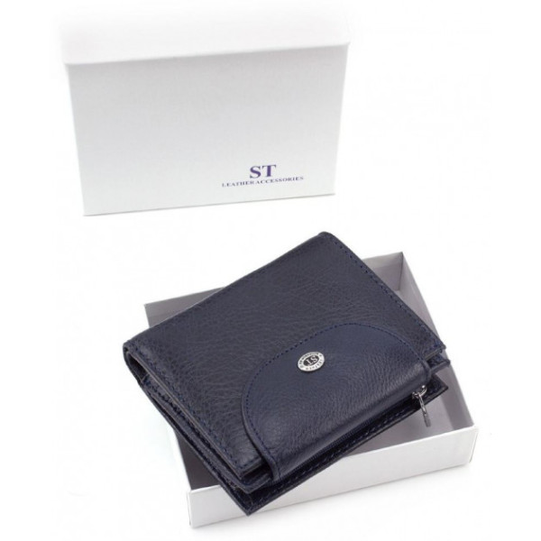 Шкіряний гаманець ST Leather (ST410) 98478 Синій