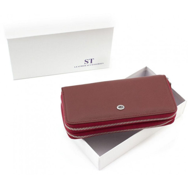 Женский кожаный кошелек - клатч ST Leather (ST238-2) 98421 Бордовый