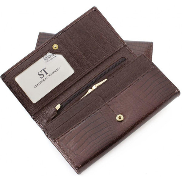Жіночий гаманець шкіряний ST Leather (S1001A) 98190 Коричневий