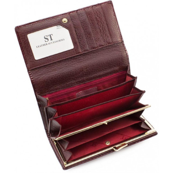 Женский кошелек кожаный ST Leather (S8001A) 98276 Бордовый