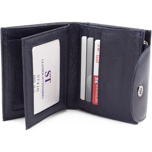Шкіряний гаманець ST Leather (ST410) 98478 Синій