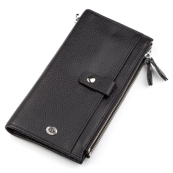 Кошелек кожаный на заклепках ST Leather (ST420) 98500 Черный