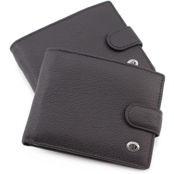 Мужской кожаный кошелек ST Leather (ST137) 98334 Черный