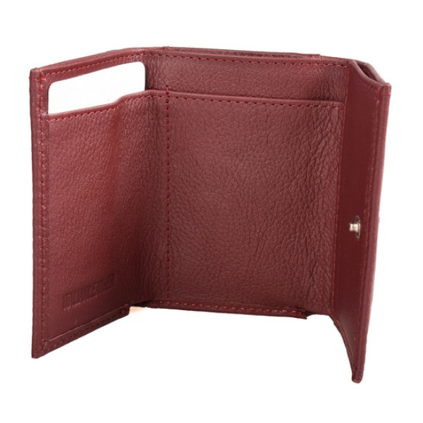 Женский кожаный кошелек складной маленький ST Leather (ST440) 98516 Бордовый