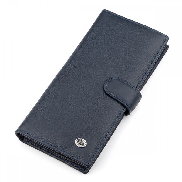 Мужской кожаный кошелек ST Leather (ST147) 98351 Синий