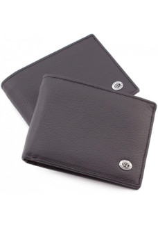 Мужской кожаный кошелек ST Leather (ST108) 98311 Черный