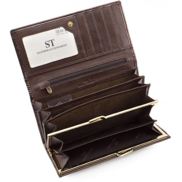 Жіночий гаманець шкіряний ST Leather (S1001A) 98190 Коричневий