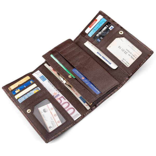 Гаманець жіночий шкіряний ST Leather (S8001A) 98278 Коричневий