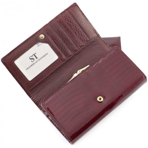 Женский кошелек кожаный ST Leather (S8001A) 98276 Бордовый